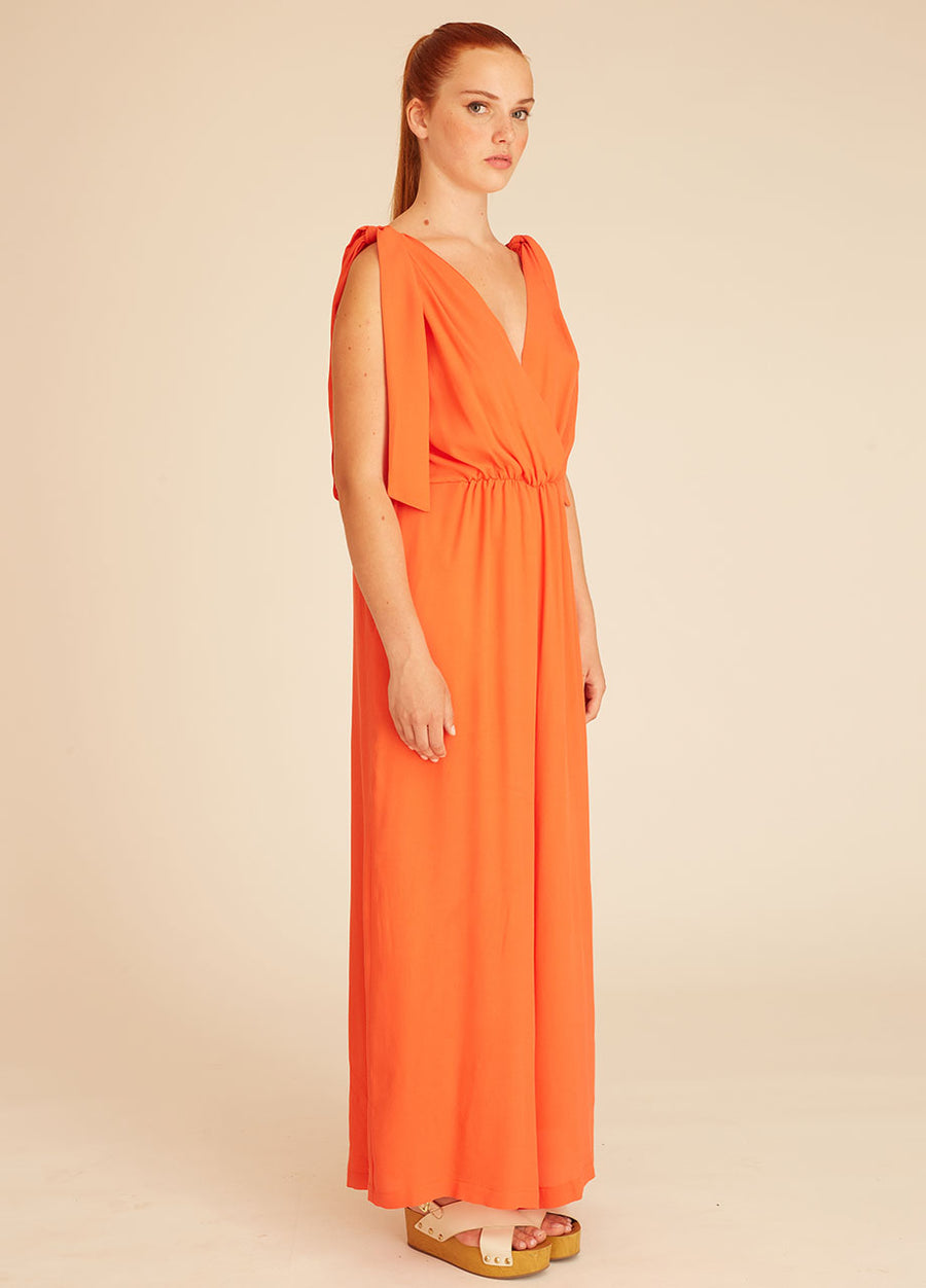 VISCOSE PLAYSUIT CORAL
