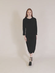 VESTIDO LARGO DE PANA NEGRO