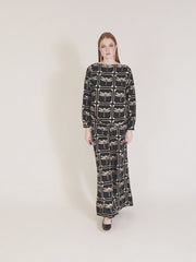 Pantaloni ricamati con libellula