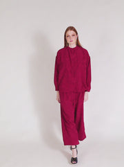 CAMICIA IN VELLUTO A COSTE ROSSA MAO