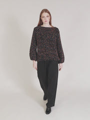 MAGLIONE MINI POMPON NERO