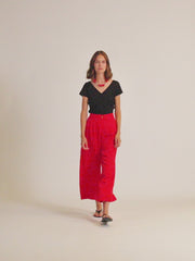 Culote con pinzas rojo